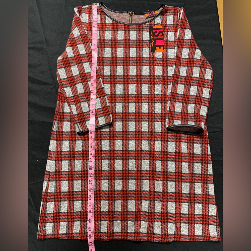 NWT XL plaid dress ISL by Melissa Kozan - Picture 3 of 10